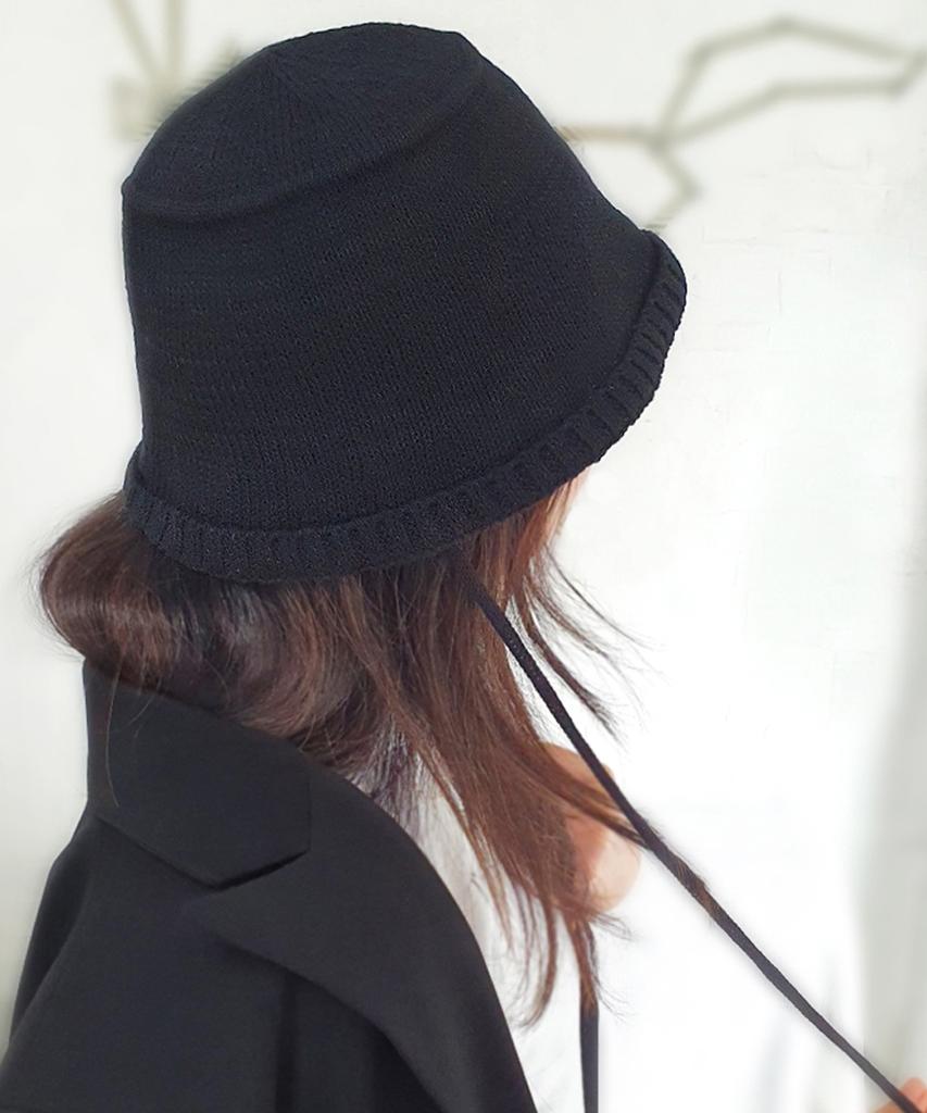 Lakoha Black Knit Lovely Bucket Hat
