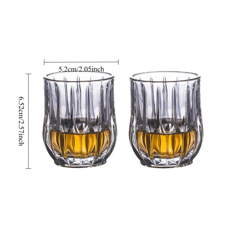 80ml/285ml/340ml Cocktail Glass Beverage Cup Vintage Vertical Striped Glass Cup Transparent Iced American Coffee Cup Whiskey Mug 80ml-340ml