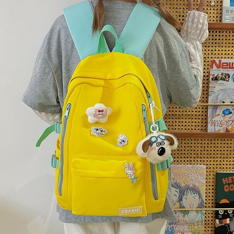 Schoolbag Korean version Japanese new large-capacity ins style simple and cute versatile schoolbag junior high school student backpack