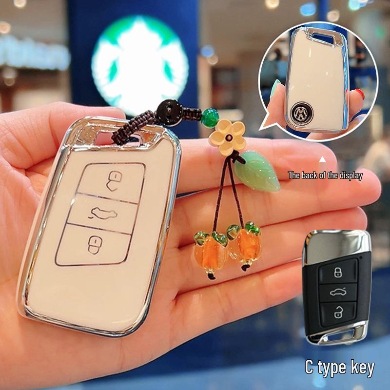 Volkswagen Key Covers Fit: Magotan, Passat, Sagitar, Polo, Bora, Tharu, Tayron, Lavida, Tiguan, T-Roc