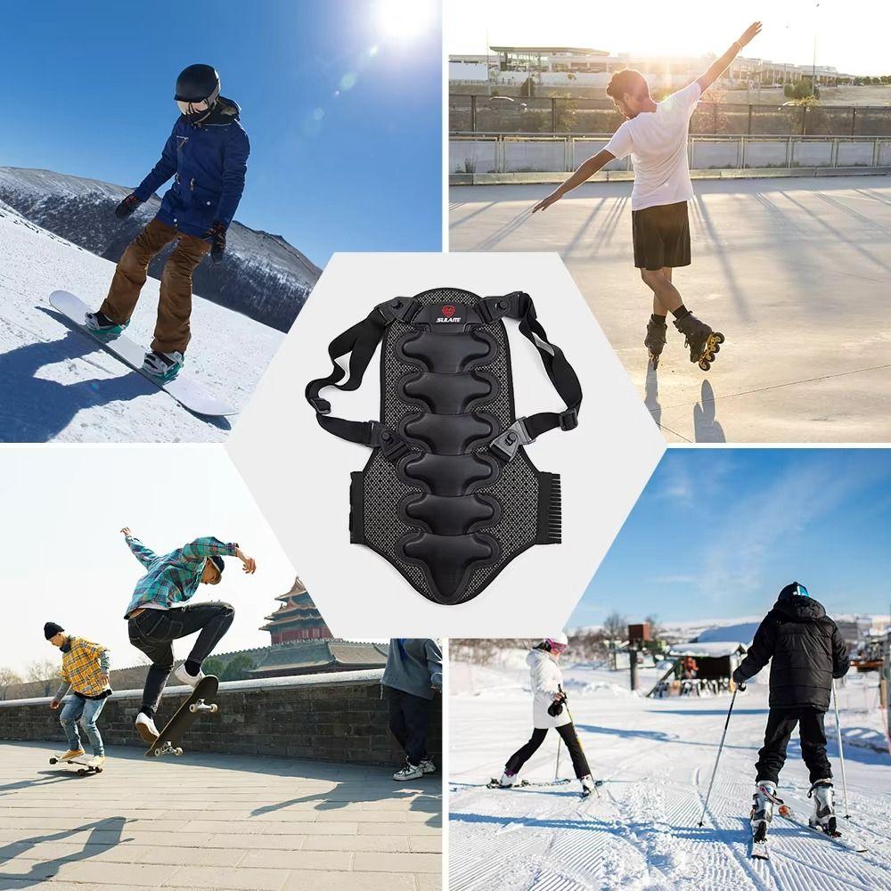 Chest Protection Skiing Back Protector Detachable Motorbike Vest Protective  Outdoor Snowboarding