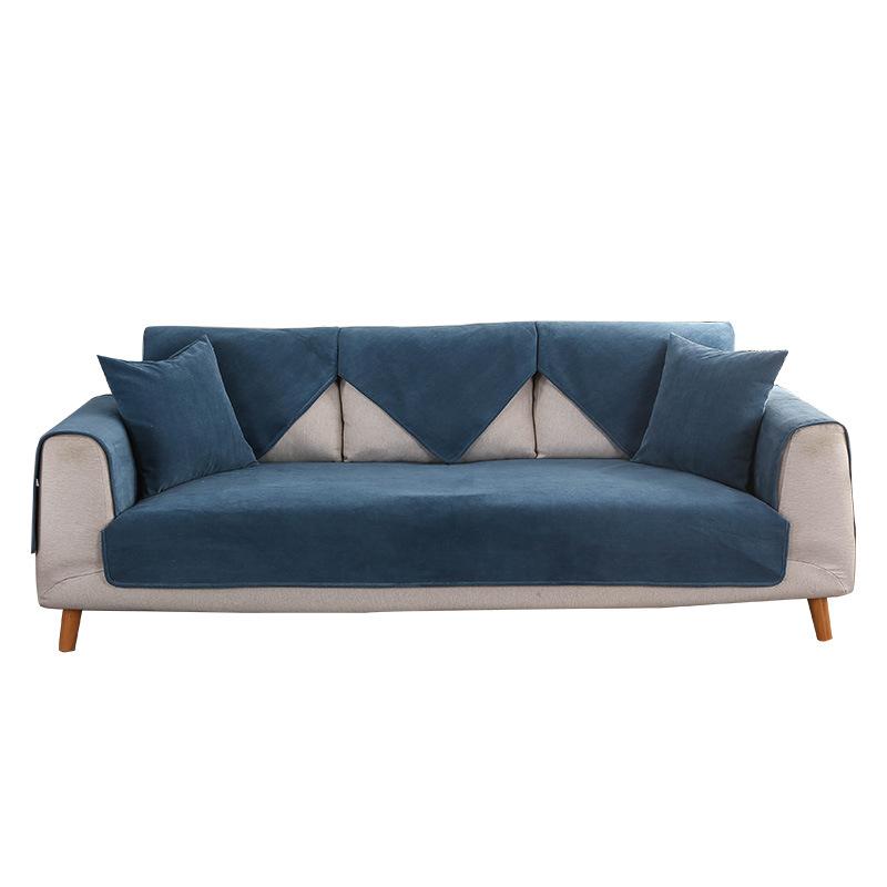 Velvet Non-Slip Waterproof Solid Color Sofa Cushion Modern Minimalist Waterproof To Prevent Leakage of Urine Sofa Cover Slipcover