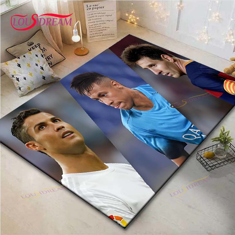 Cristiano Ronaldo--Messi-Neymar Print Tapijten Woonkamer Antislip Vloerkleed Kinderkamer Matten Speelmat Groot Tapijt Decor