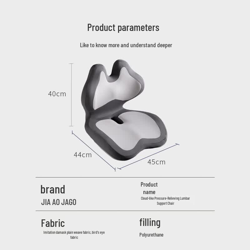 JAGO Ergonomic Integrated Lumbar Support Seat Cushion