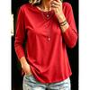 Casual Comfortable Versatile Crew Neck Long Sleeve T Shirt Top For Women