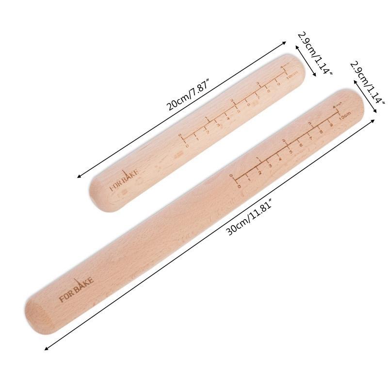 Kitchen Wooden Rolling Pin Crafts Baking Fondant Cake Decoration Dough Rollers