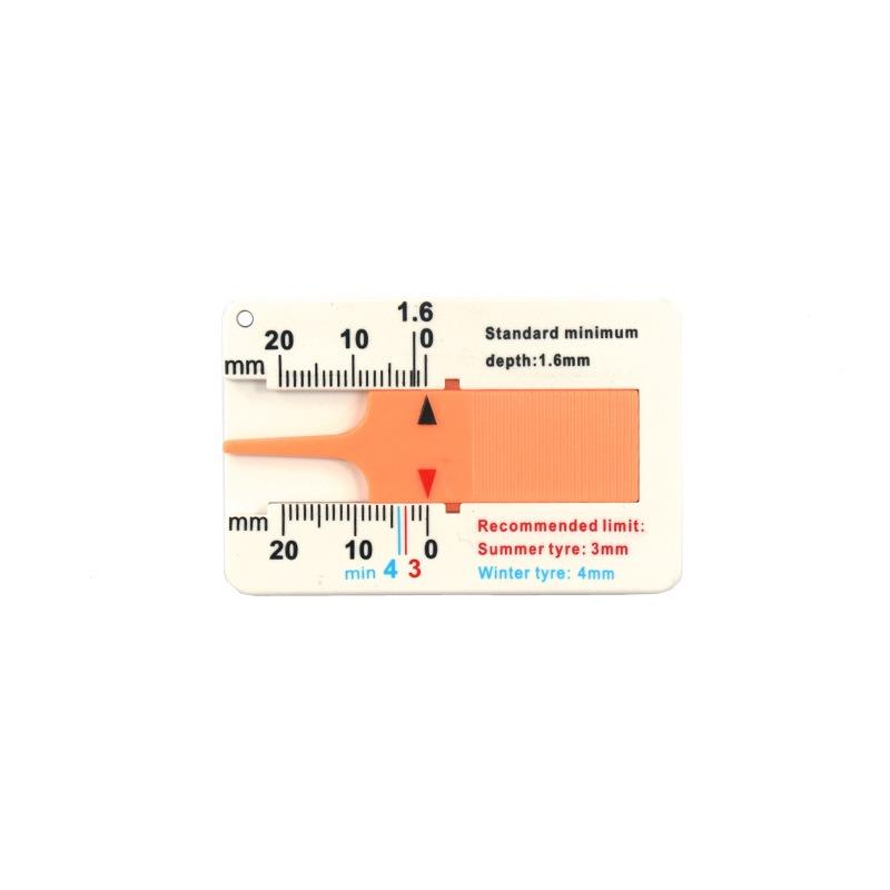 4Pcs Plastic Tire Tread Depth Gauge Plastic Portable Measuring Tread Depth Gauge Digital for Motorcycle Vehicle Car 0-20 Mm