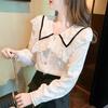 Doll Collar Long Sleeved Chiffon Shirt for Women Autumn Temperament Top Chic Shirt