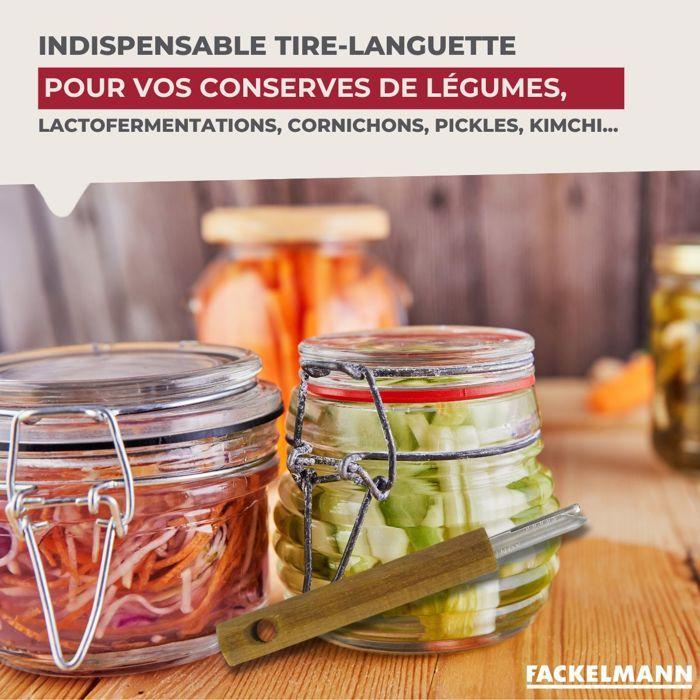 Ouvre bocaux - fackelmann - 30382 - bois - acier inoxydable - 22.5 cm