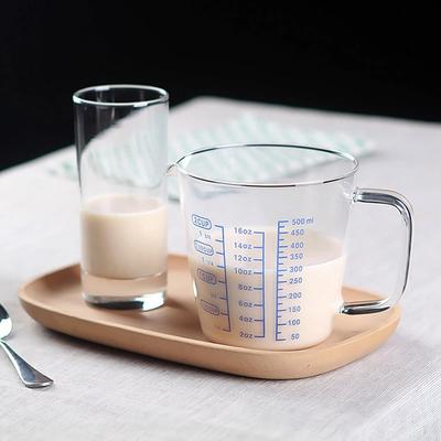 Misurino in vetro borosilicato Tazza trasparente con scala trasparente Succo di caffè espresso Tazza per bicchieri a bocca singola