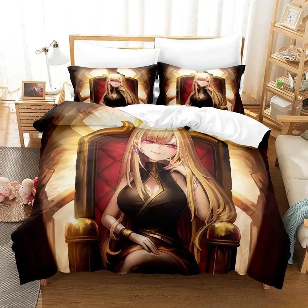 3D Print Anime Kawaii Marin Kitagawa Bedding Set Single Twin Full Queen King Size Bed Set Adult Kid Bedroom Duvet Cover Sets
