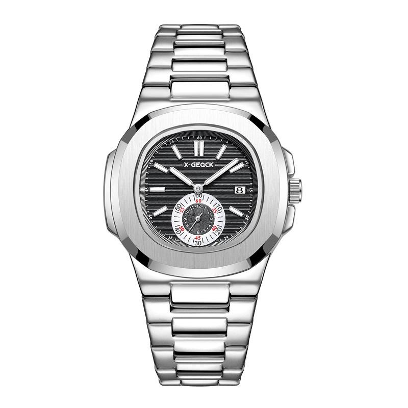 

Retro Square Watch Men S Business High-Value Men S Sports Personality Steel Belt Luminous Trend Calendar Quartz Watch Wrist