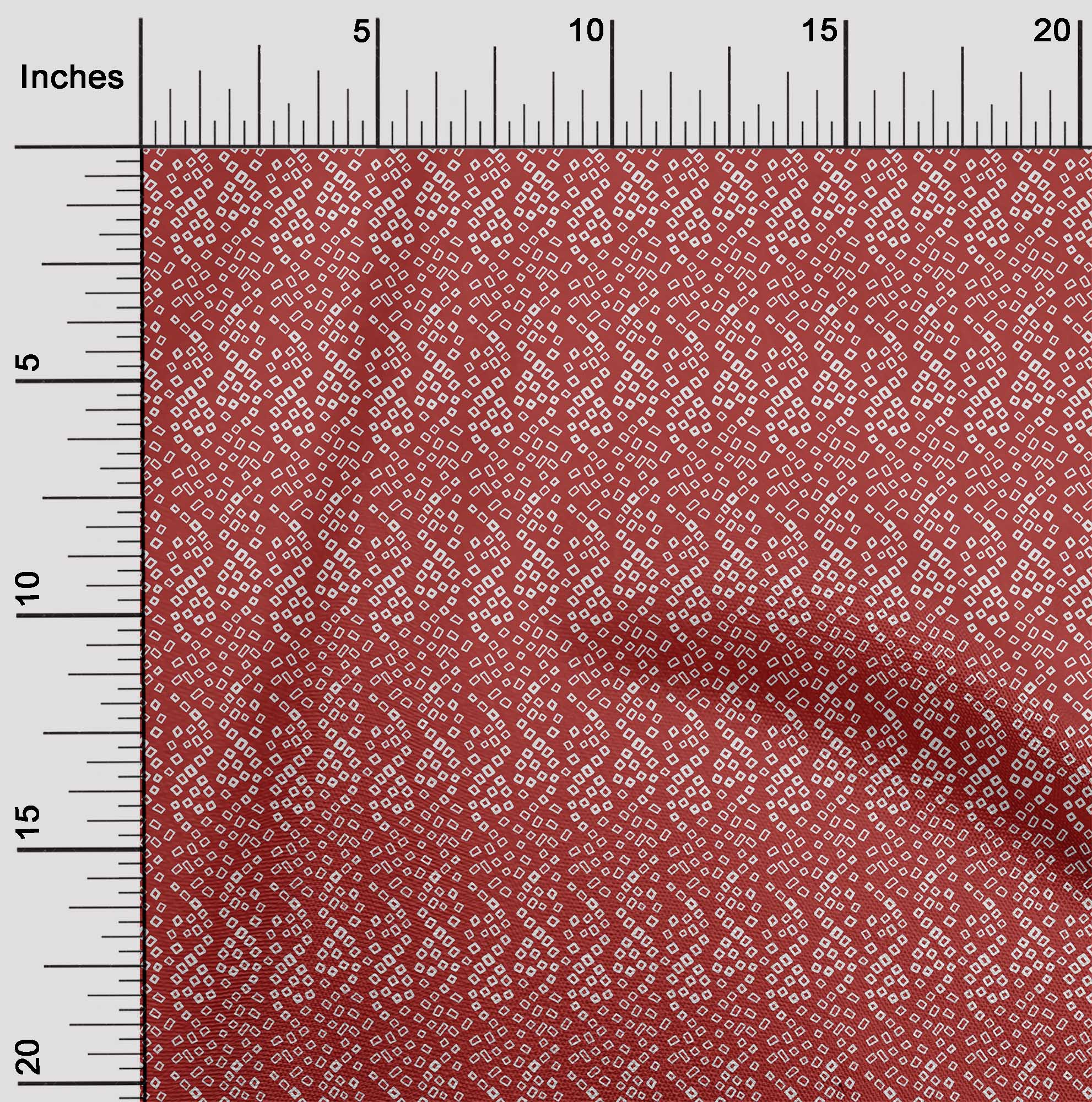 

oneOone Cotton Flex Carmine Red Fabric Small Motif Bandhani Sewing Craft Projects Fabric Prints By Yard 40 Inch 42 Inch Wide - Viscose Chiffon червоний