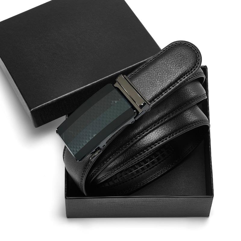 

elt en s eather utomatic Buckle Belt Business ersatile Belt ift ants rousers 120*3.5cm