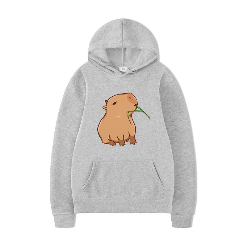 Cartoon Anime Print Fashion Sweatshirt Hip Hop Casual Unisex Autumn Winter Fleece Oversize Streetwear Tops Sudaderas