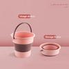 1Pc/Foldable Bucket Portable Household Plastic Foot Bath Basin with Side Handle Deep Bucket Foot Soaking Tub