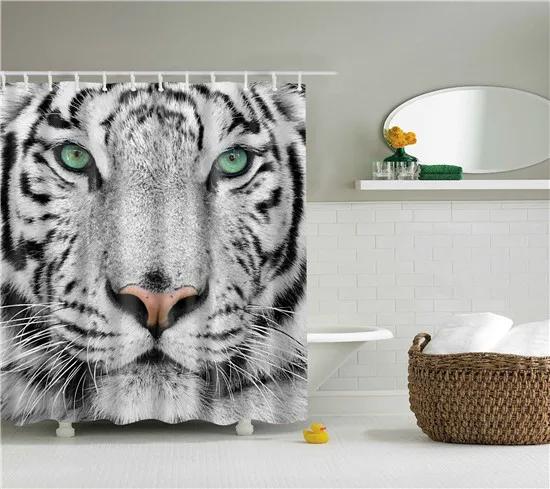 Elephant Octopus Owl Deer Horse Zebra Animals Printed Shower Curtains Bathroom Curtain With Hooks 180X180Cm