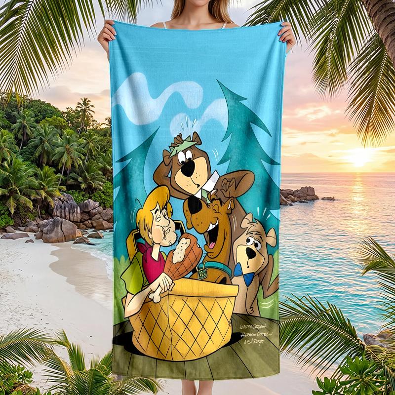 Yogi Bear Show Fashion Beach Towel: Ideal for Summer Adventures Soft, Absorbent and Quick Drying Suitable for Swimming and Bathing