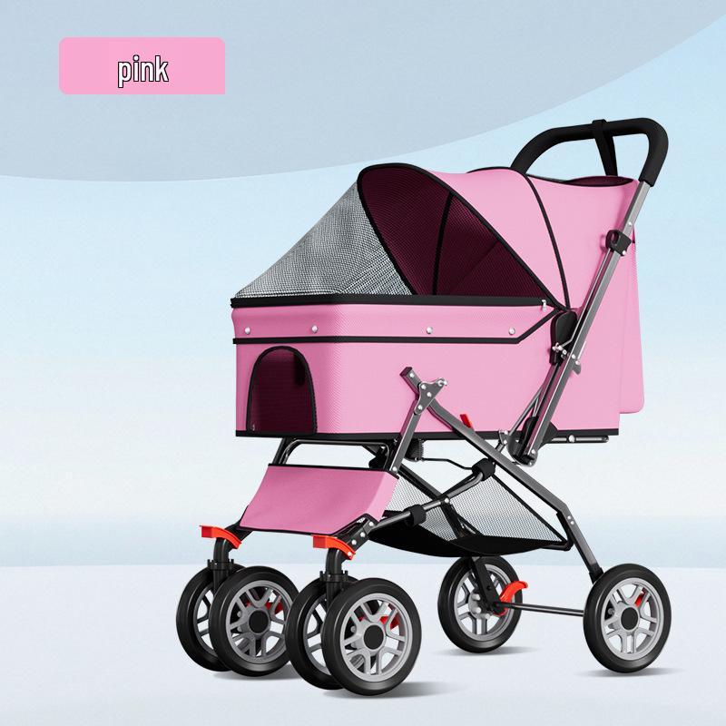 Foldable Lightweight Pet Stroller for Small & Medium Dogs and Cats