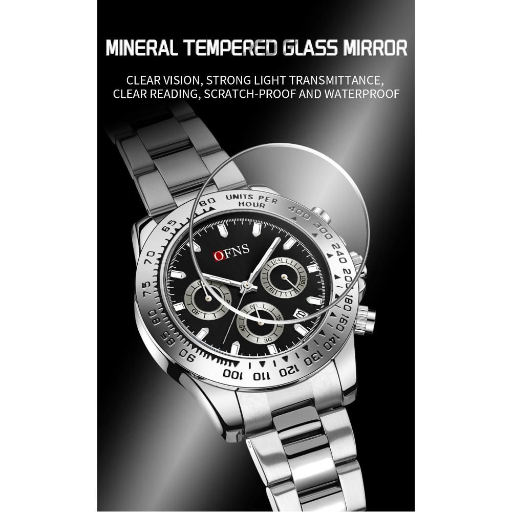 Fashion Men's Quartz Watch Three Eye Six Needle Chronograph Waterproof Calendar Night Light Men's Quartz Watch