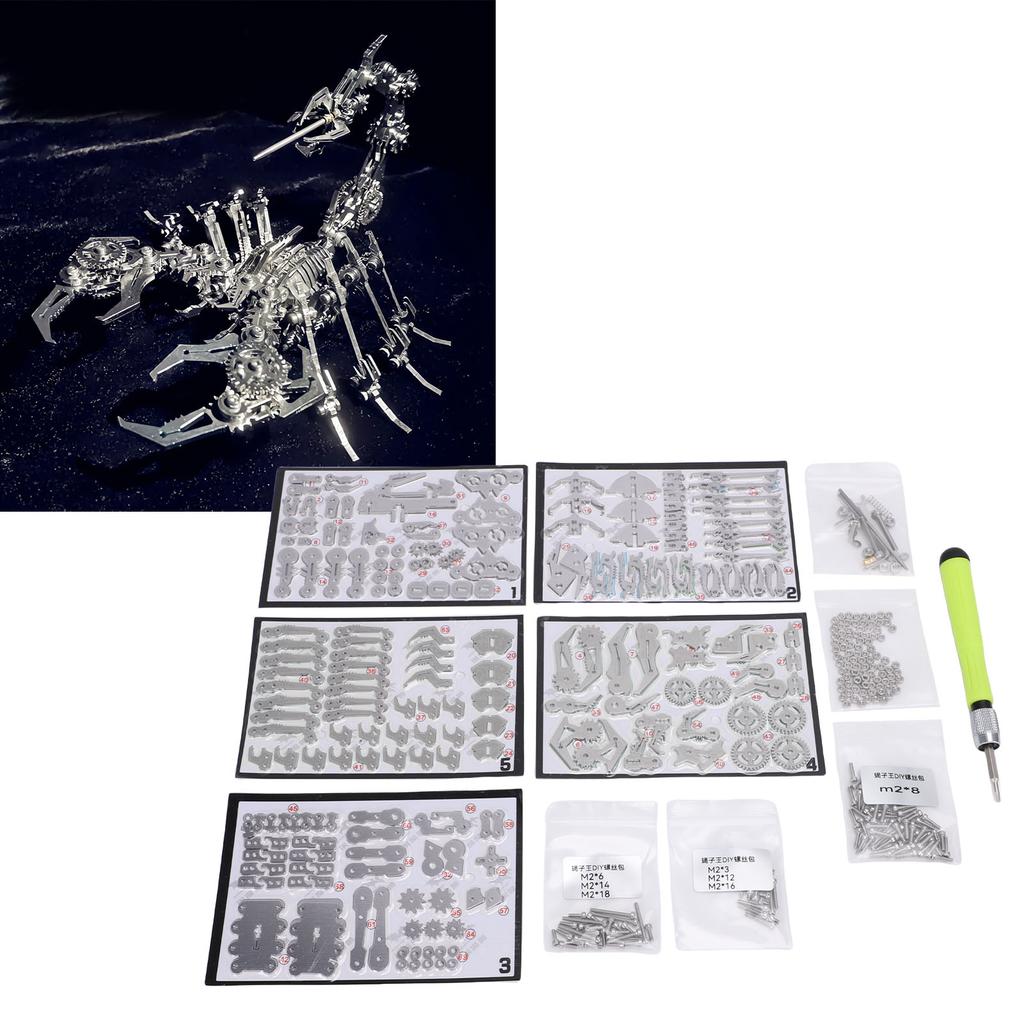 3D Metal Puzzles Kit To Build STEM Educational Toy   Mechanical Puzzle Building Blocks for Kids Adults