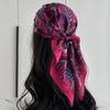 1 Pcs 27.5 Inches Satin Head Scarf Silk Like Hair Scarf Stain Bandana Hair Wrap Neck Scarf For Women(Brown)