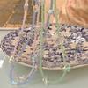 Y2K Glass Heart Star Butterfly Bead Pendant Necklace Bracelet for Women Clavicle Chain Fashion Valentines Day Gifts