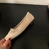 Flat-bottomed retro women's shoes red single shoes bow shoes pedal lazy shoes spring and autumn