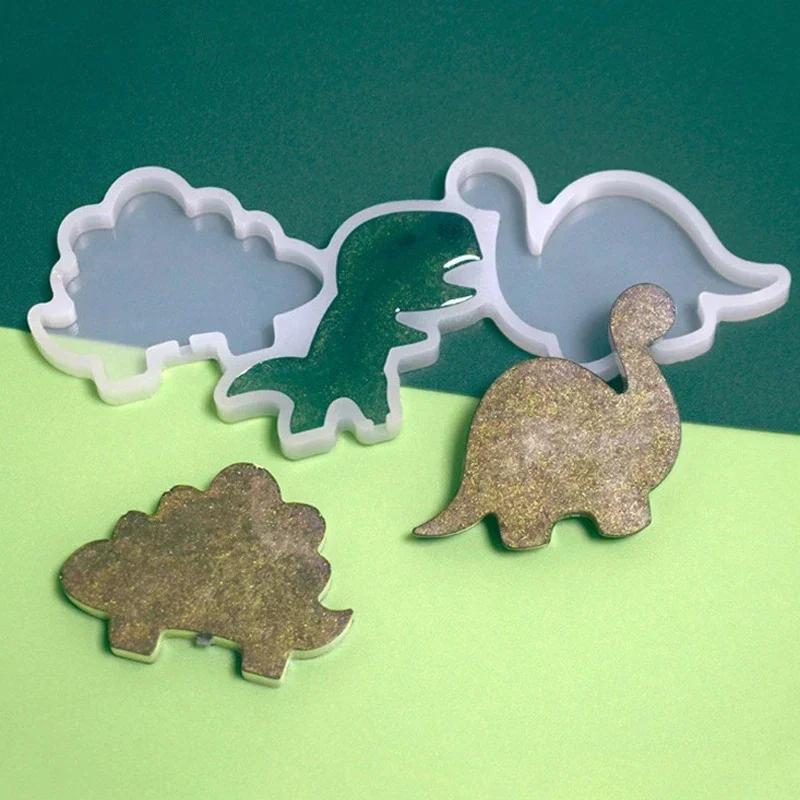 Silikon-Lutscherform in Dinosaurierform Schokoladen-Fondant-Keksform Süßigkeiten-Eis am Stiel Keks-Prägeform Kuchen-Dekor Backwerkzeug