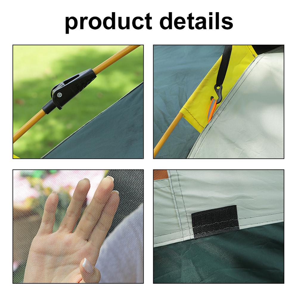 3-4 Person Camping Dome Tent Quick Setup Outdoor Tent Windproof & Rainproof Ultraviolet Protecting