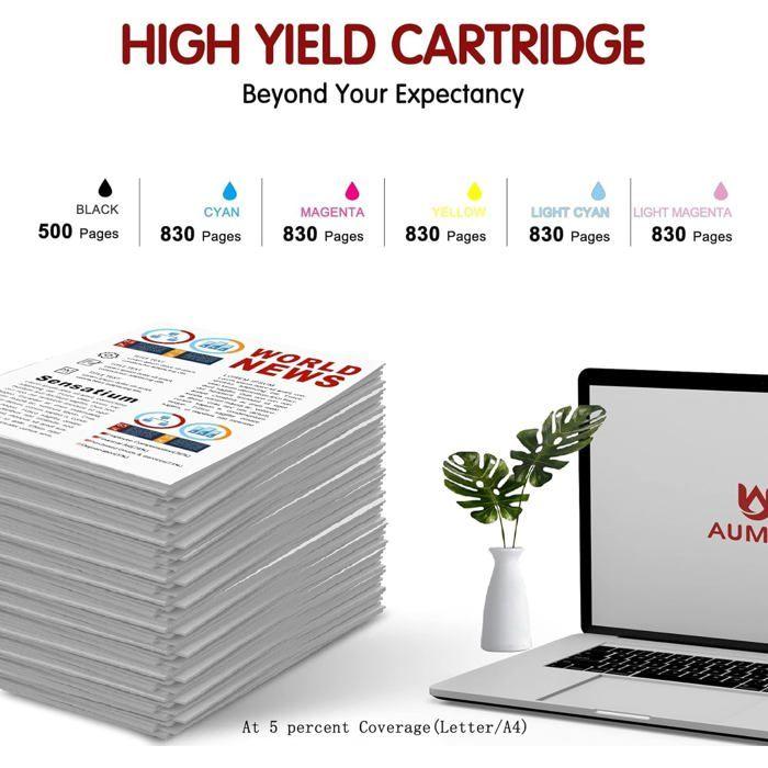 Cartouche d'encre - 1GOLD - 378XL - Multi-couleurs - Compatible Epson - Pack de 6