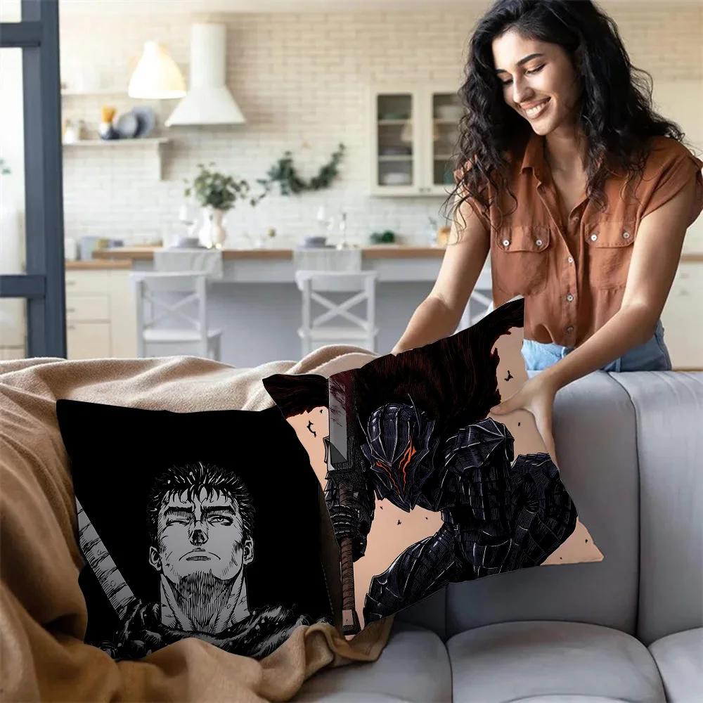 Berserk Pillowcase Pillow Covers Decorative Pillows Room Decorating Items Sofa Cover Modern Home Decoration Anime Cushion Decor