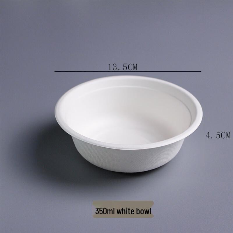 Hengming Taihe Disposable Pulp Picnic Bowls, 100-Pack
