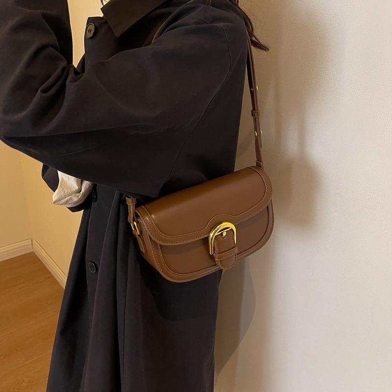 

Ретро-сумка высокого класса, женская сумка-седло, популярная иностранная повседневная сумка через плечо