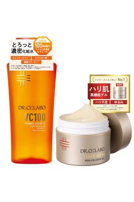 New VC 100 Essence Lotion EX V 150mL and Aqua Collagen Gel Enrich Lift EX a 50g Set C Lotion for Pores and Highly Moisturizing for Sensitive A Popular