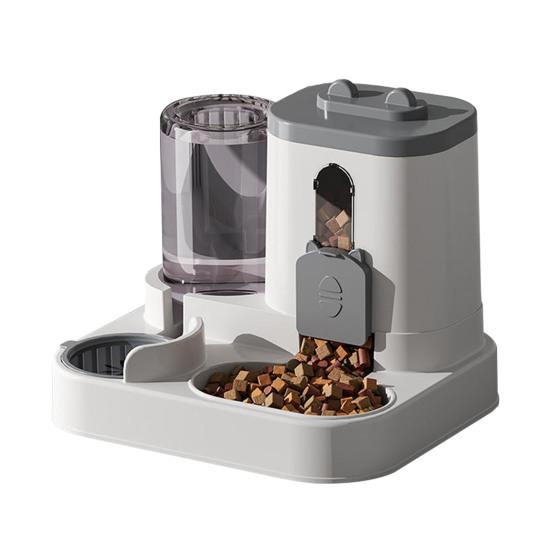Automatic Pet Feeder Cat Feeder with Water Dispenser 2-in-1 Large Capacity Self Feeding Device for Small Medium Dog Puppy Kitten