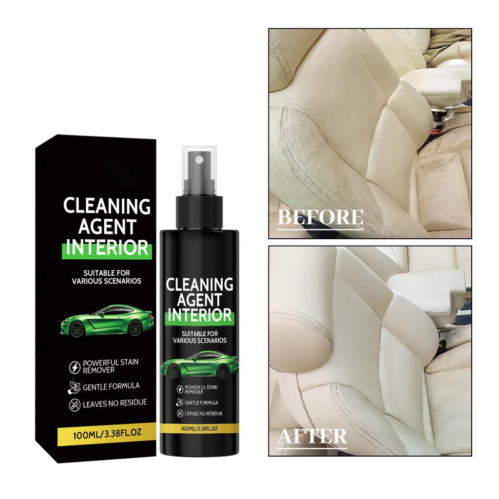 Automotive Interior Cleaning Agent 100ML Gentle Formula Powerful Stain Remover Leaves No Residue Suitable for Various Surfaces