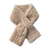 Winter Scarf Soft Imitation Rabbit Fur Solid Color Design Short Scarf Thickened Warm Plush