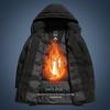 SNOWFLYING Men's 90% Down Mid-Length Detachable Hood Puffer Jacket