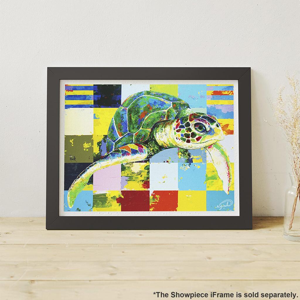 Pinto 1200-Piece Plastic Jigsaw Puzzle "Nijisuke Green Sea Turtle" (45x59cm) for Adults, Difficult, No Broken Pieces, Click-together Design [H3522]