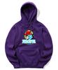 Scarf Fp Bear Graphic Hoodie - Purple