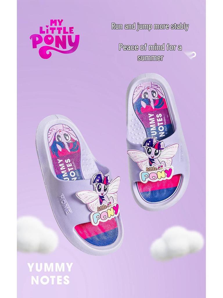 Chinelos de Verão Antiderrapantes My Little Pony para Meninas - Chinelos de Desenho Animado para Casa