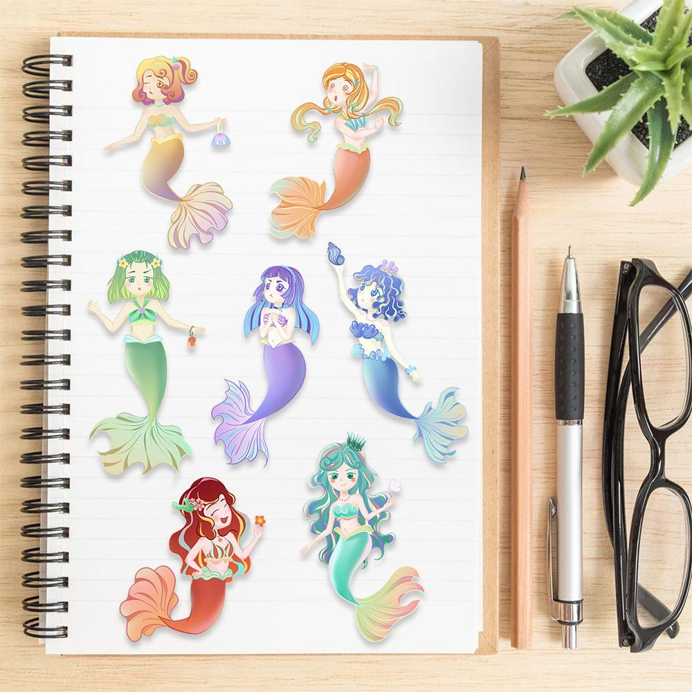 8Sheets Little Mermaid DIY Puzzle Stickers for Kids Cartoon Dress Up Jigsaw Stickers Children's Creative Toys
