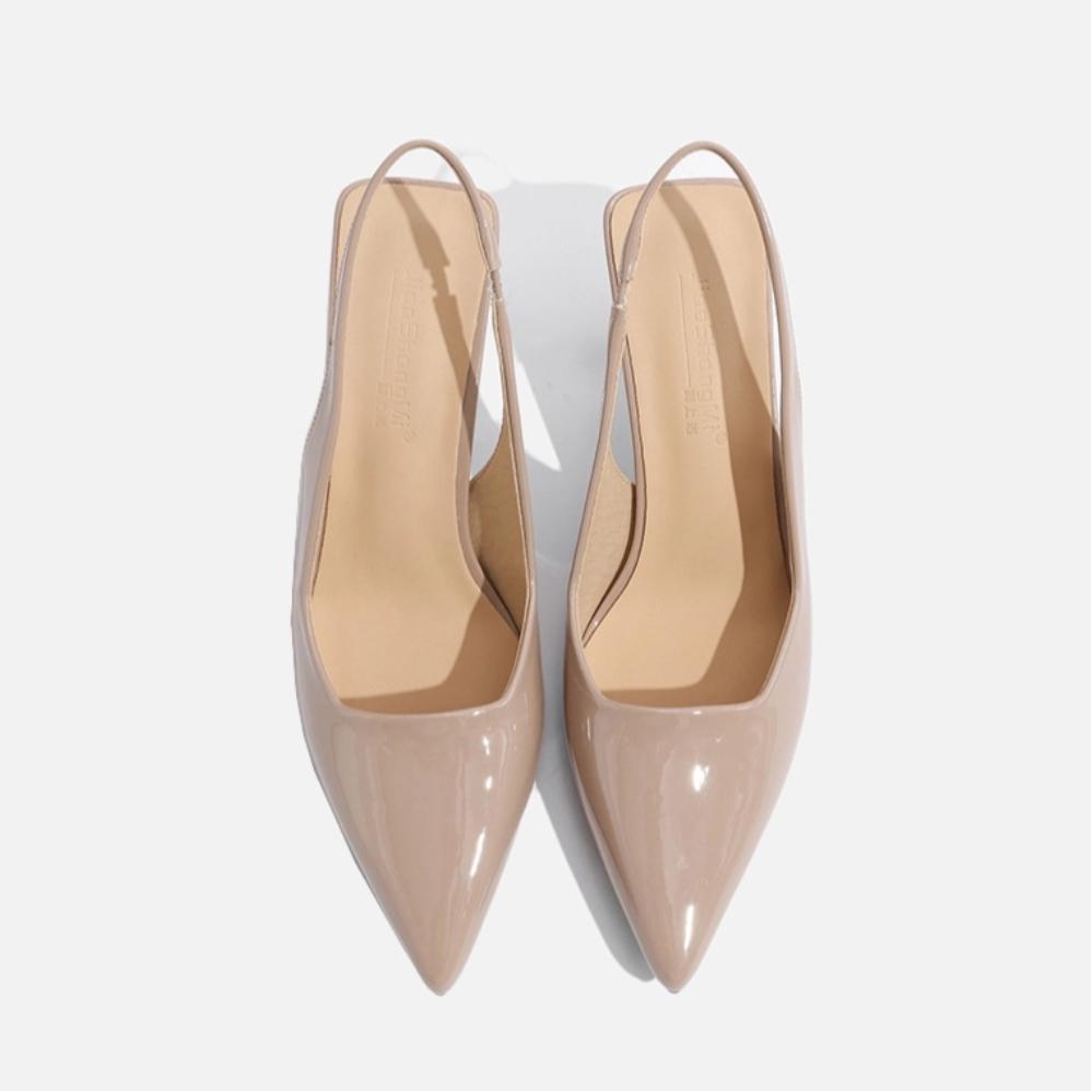 Zapatos de Mujer Franceses para Desplazamiento Stiletto Puntiagudos Boca Baja Nicho Sandalias de Tacón Alto