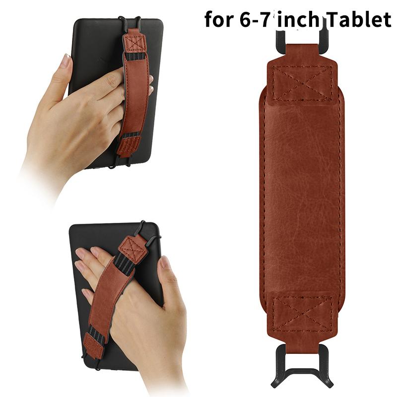 Leder Handschlaufe für 6-11" Tablet Ständer Haltegriff Sicherheit für iPad Xiaomi Samsung für Kindle Kobo Voyaga E-Reader Halter