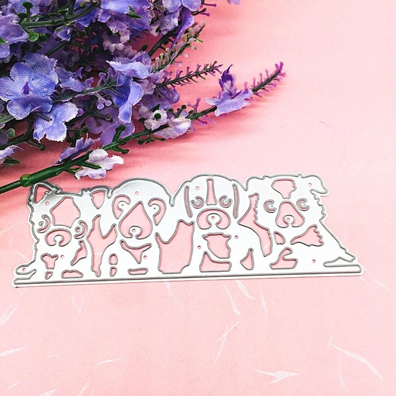 Cute Dog Animal Metal Cutting Dies Handmade Crafts DIY Scrapbooking Embossing Supplies for Children Kids Girls Boys