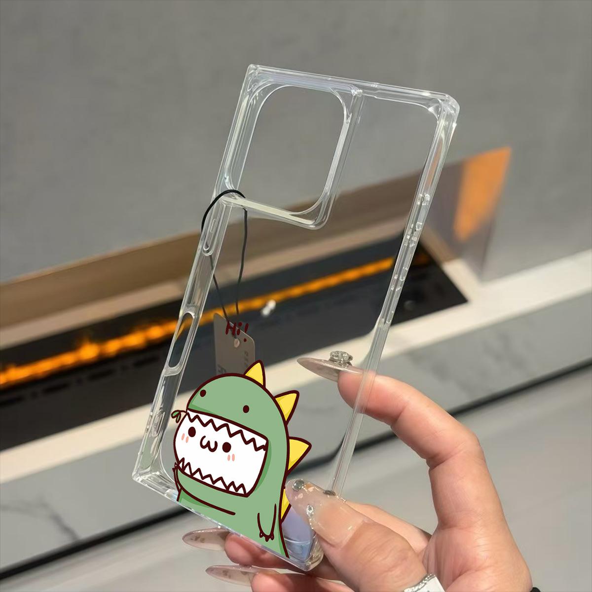 

Прозрачный квадратный чехол-накладка для защиты iPhone 15 Plus 13 14 Pro Max 11 12 16 ProMax с милым узором динозавров iphone 11 ProMax