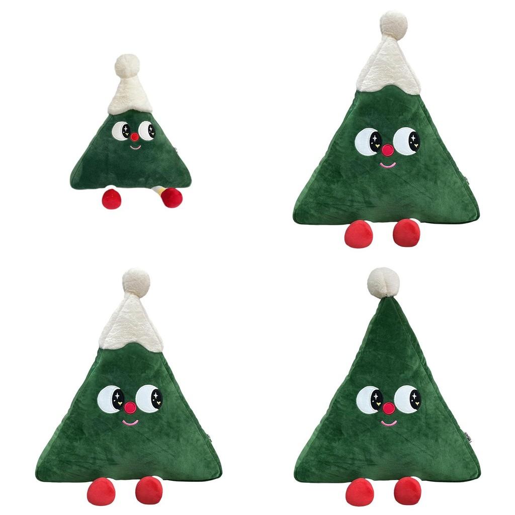 Plush Christmas Tree Ornament Cushion With Snowtop Design For Festive Decor And Gift Giving