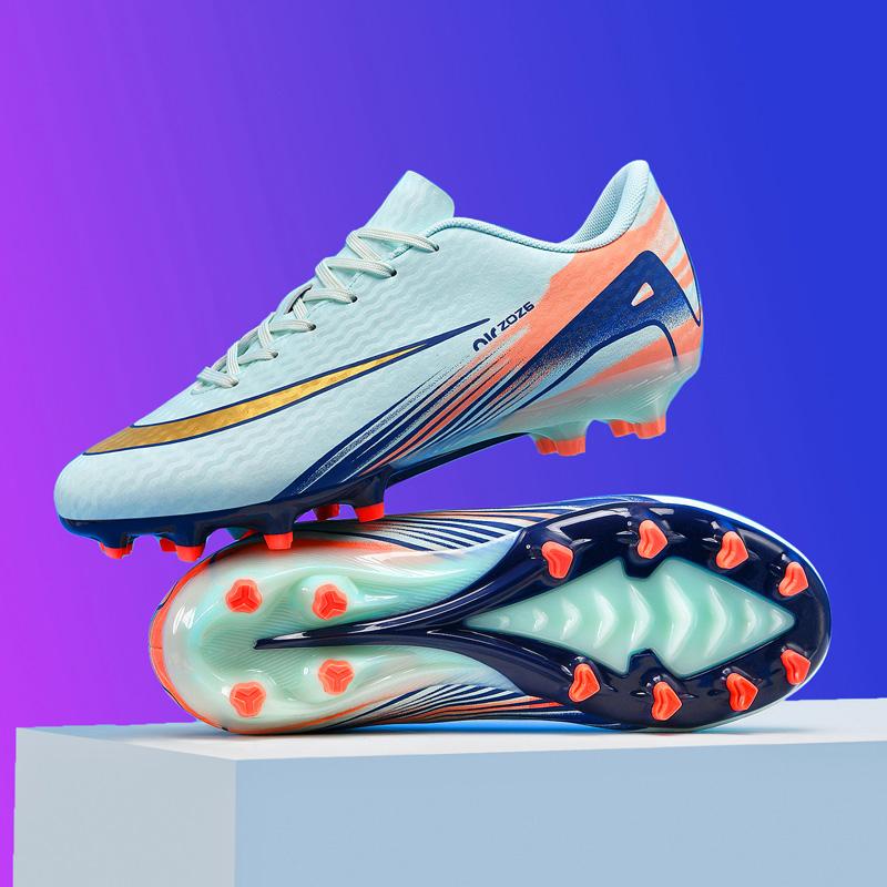 New Men Soccer Shoes Adult Kids Long Spikes Outdoor Football Boots Footwear Sneakers Training Sport Non Slip Training Unisex