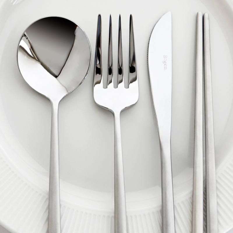 Surfinia More Silver Cutlery Dinner 4-Piece Set